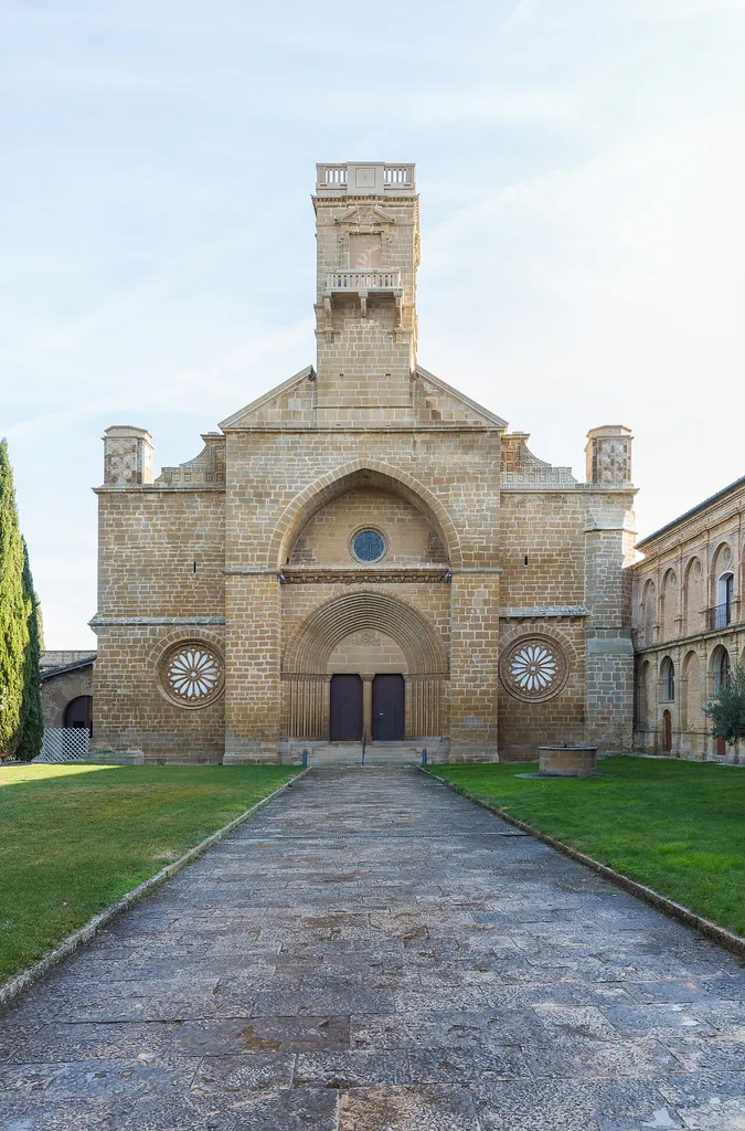 Cloister of the Monastery of la Oliva, Carcastillo, Navarre, Spain