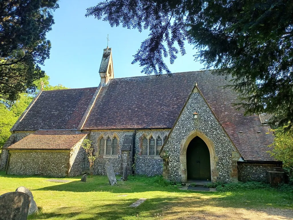 Christ Church, Forestside, West Sussex, near Rowlands Castle, Hampshire, England. Built in 1852.