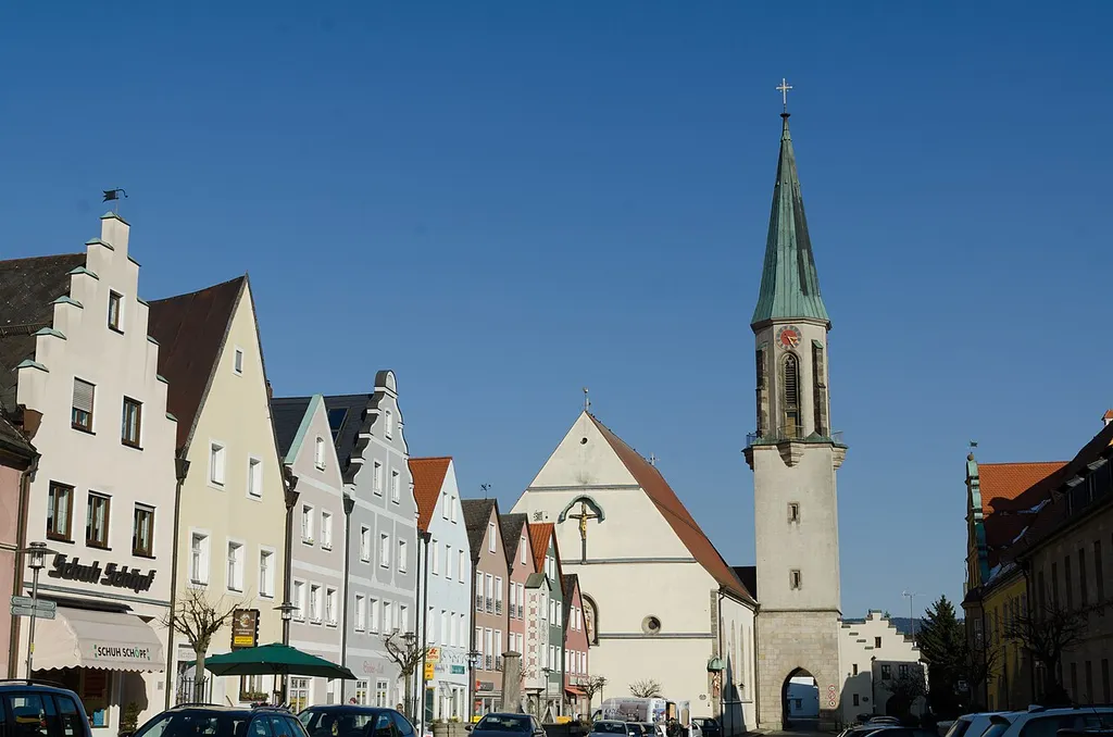 Kemnath, Stadtplatz, Nordseitenpanorama