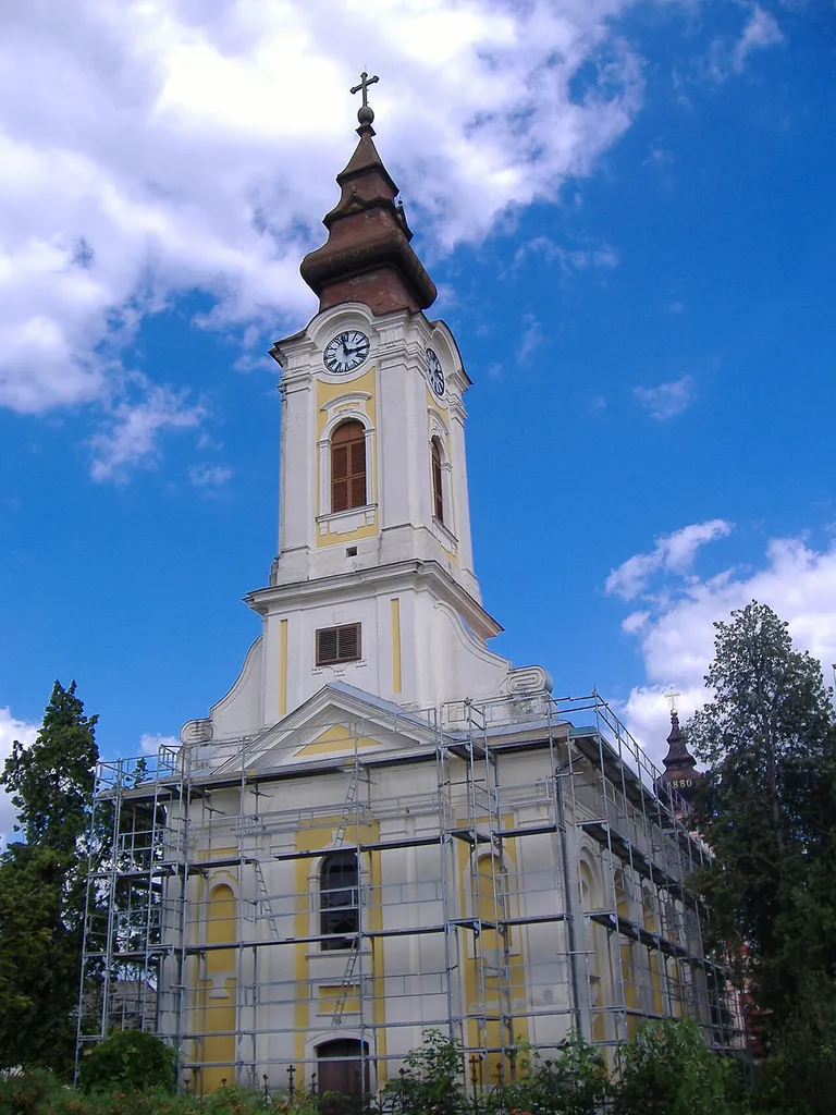 Romanian orthodox church under renewal in Magyarcsanád, vilage near Makó (Hungary).