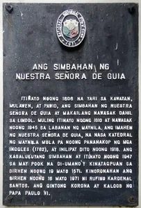 The Church of Our Lady of Guidance historical marker
