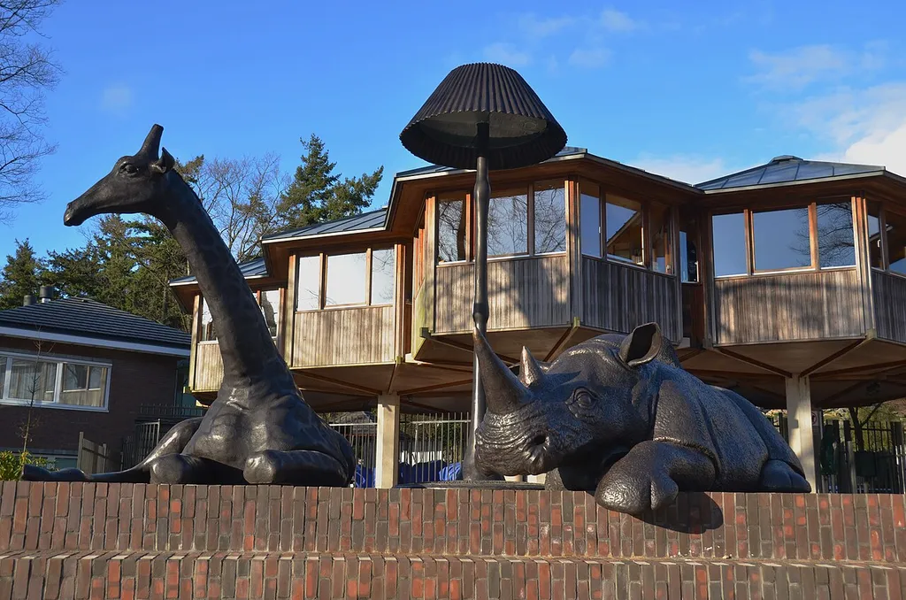 100 Years Burgers Zoo Arnhem at 13 April 2013 with animal statues