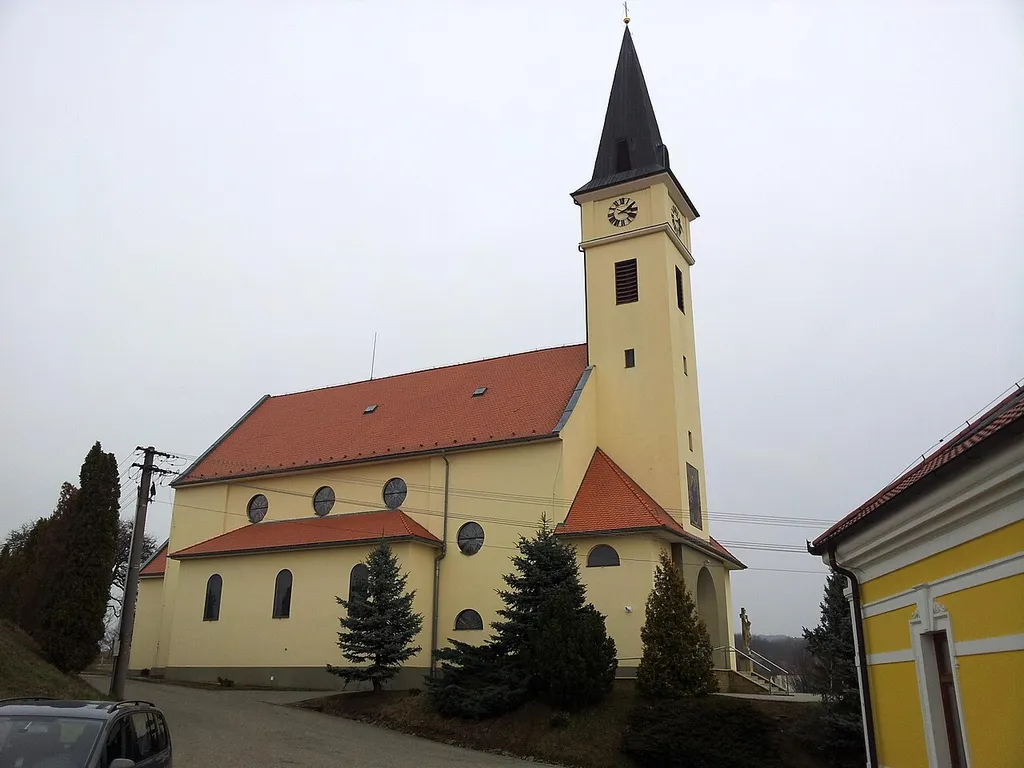 Prakšice, Uherské Hradiště District, Czechia. Church of Christ the King.
