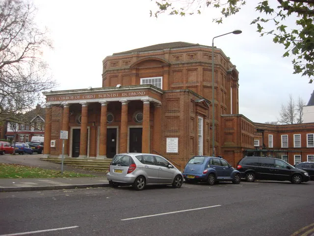 First Church of Christ, Scientist, Sheen Road, Richmond-upon-Thames, London (formerly Surrey), seen from the northeast