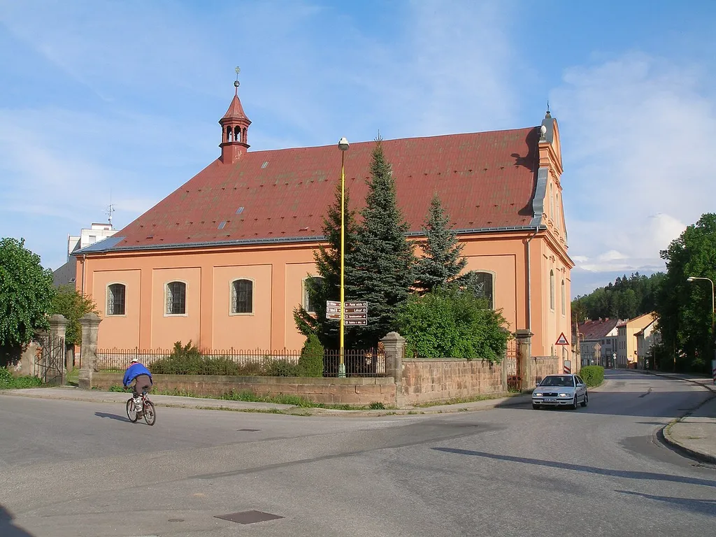 Hostinné (Arnau) - the former monastery church (at present the museum of antique statues)