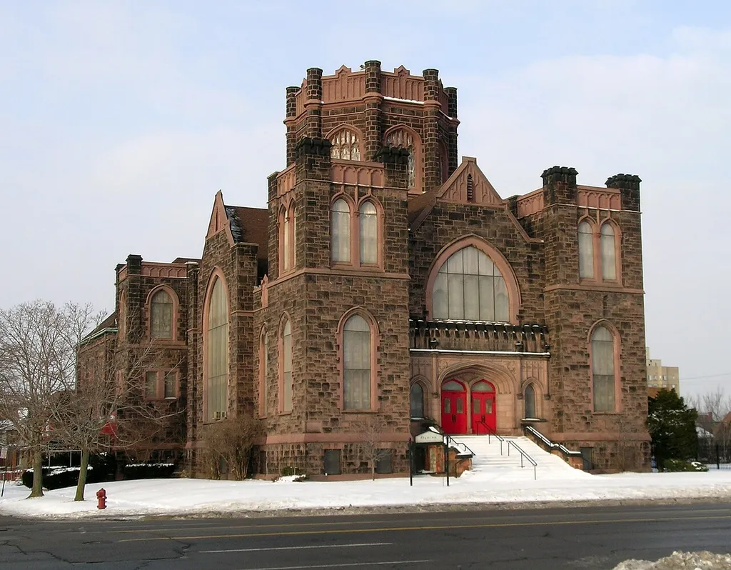 The Woodward Avenue Presbyterian Church on Woodward Avenue in Detroit, Michigan, that has been listed on the National Register of Historic Places(NRHP).