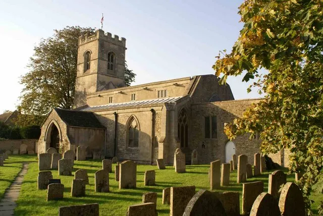 St Mary's parish church, Orton Waterville, Peterborough, seen from the southeast