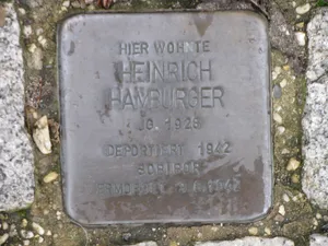 Stolperstein dedicated to Heinrich Hamburger
