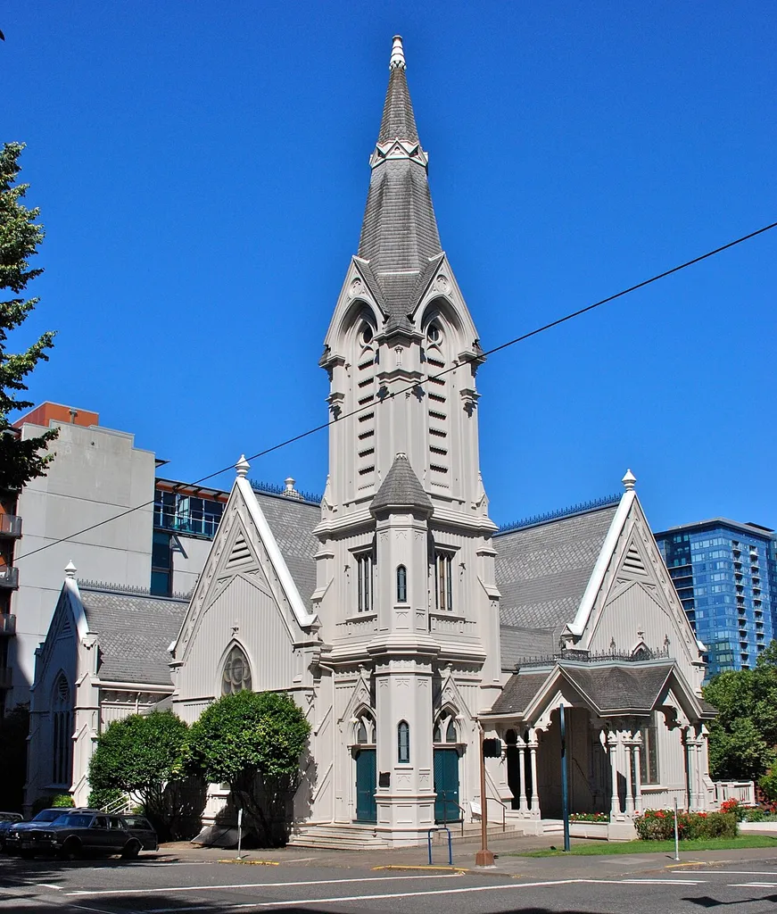 The Old Church, in downtown Portland, Oregon, originally the Calvary Presbyterian Church, was built in 1882 and is Portland's oldest church building on its original site. It is listed on the U.S. National Register of Historic Places.