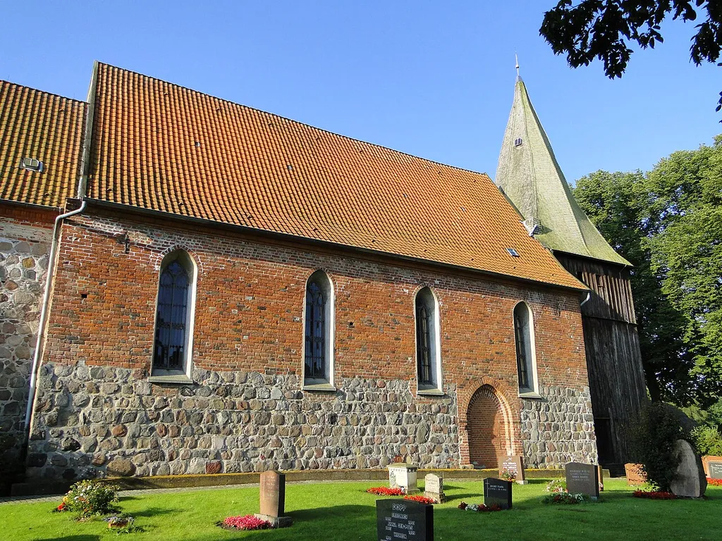 Church in Mustin, disctrict Herzogtum Lauenburg, Schleswig-Holstein, Germany