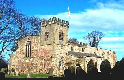 Croft on Tees, St Peter's Church. This Church is in the north east corner of the O/S grid it occupies.