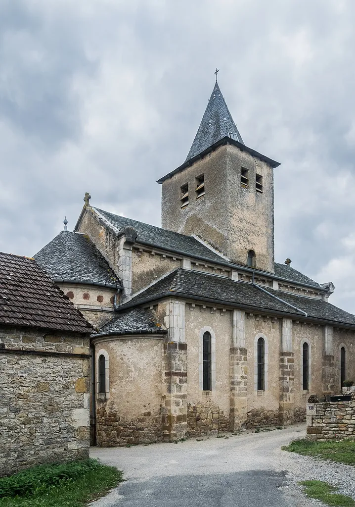 Church in Concourès, commune of Sébazac-Concourès, Aveyron, France