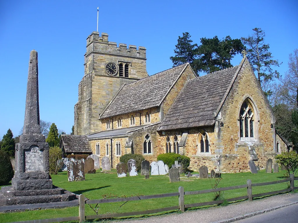 St Mary Magdalene parish church, Rusper, West Sussex, seen from the southeast