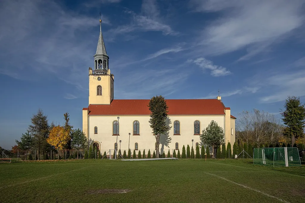 Nadolice Wielkie, kościół ewangelicki, ob. rzym.-kat. fil. p.w. Matki Boskiej Różańcowej, 1847-1849