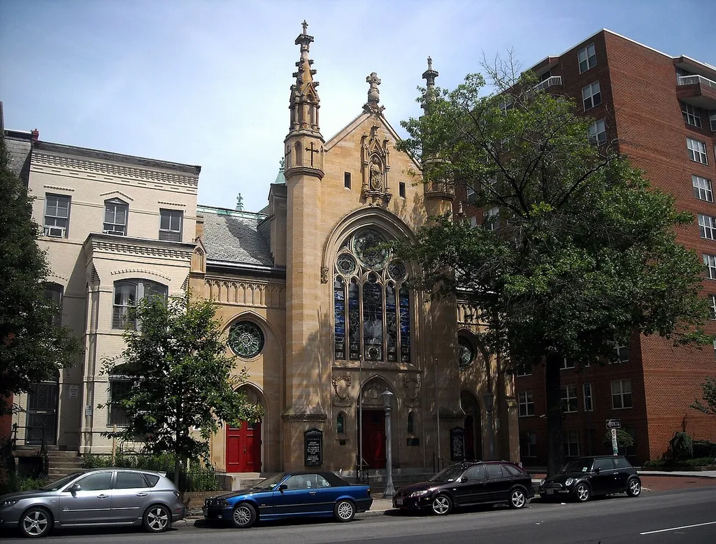 Grace Reformed Church (originally an Evangelical and Reformed Church congregation; now affiliated with the United Church of Christ) located at 1405 15th Street, NW in the Logan Circle neighborhood of Washington, D.C. Designed by architects Pelz &amp; Ritcher in 1892, the Gothic Revival building is listed on the National Register of Historic Places and is a contributing property to the Greater Fourteenth Street Historic District. Its 2009 property value is $3,928,290.