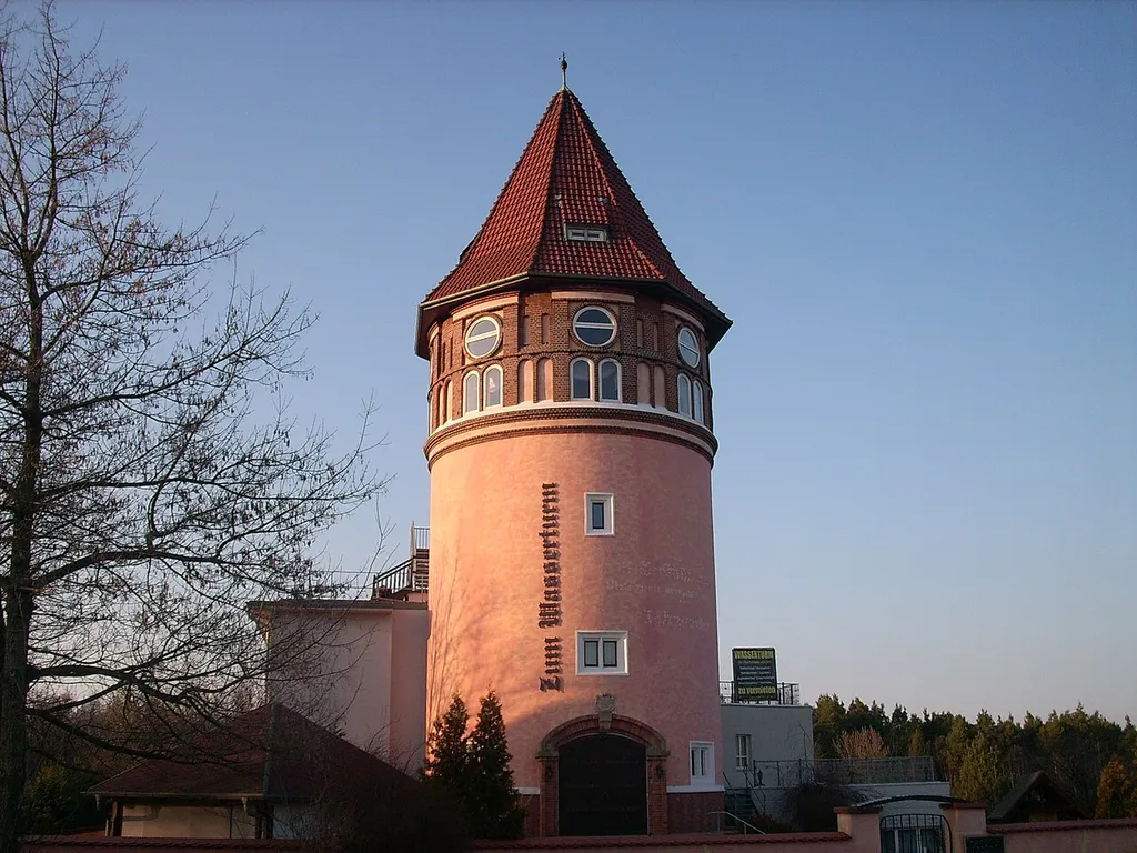 Wasserturm, Am Wasserturm 1 in Bröthen/Michalken, Ortsteil von Hoyerswerda