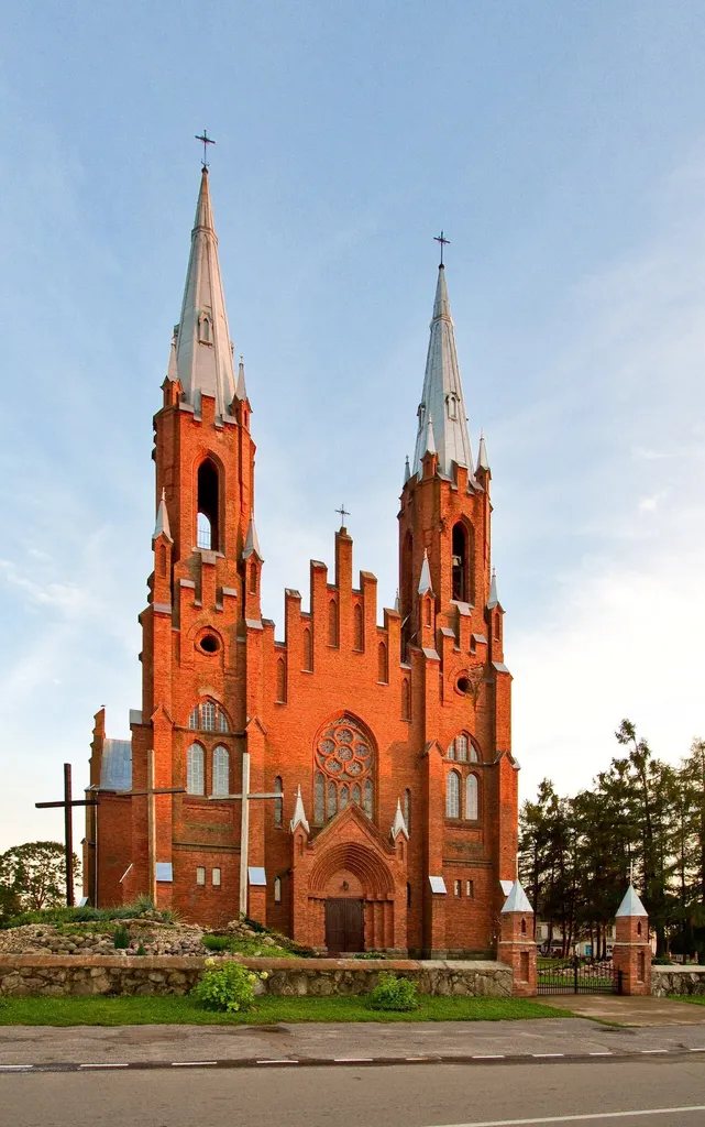 Catholic church of the Holy Trinity in Vidzy. Brasłaŭ district, Viciebsk province, Belarus.