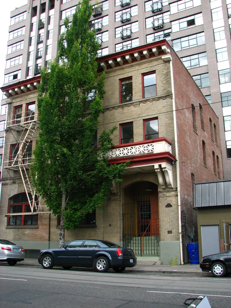 The Portland Buddhist Church at 312 Northwest 10th Avenue in Portland, Oregon, United States, is listed on the US National Register of Historic Places (NRHP). This is an image of a place or building that is listed on the National Register of Historic Places in the United States of America. Its reference number is 03001476 (Wikidata).