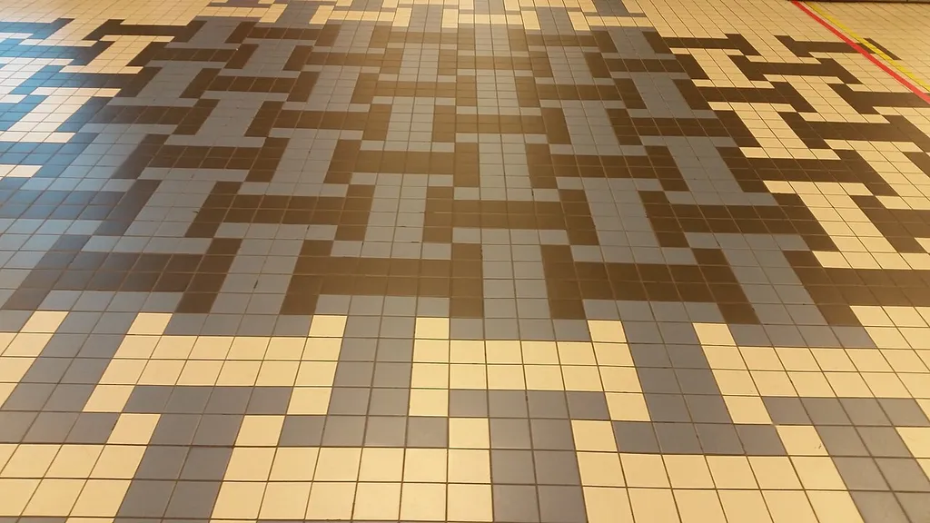 Mozaïekvloer Station Amsterdam Centraal