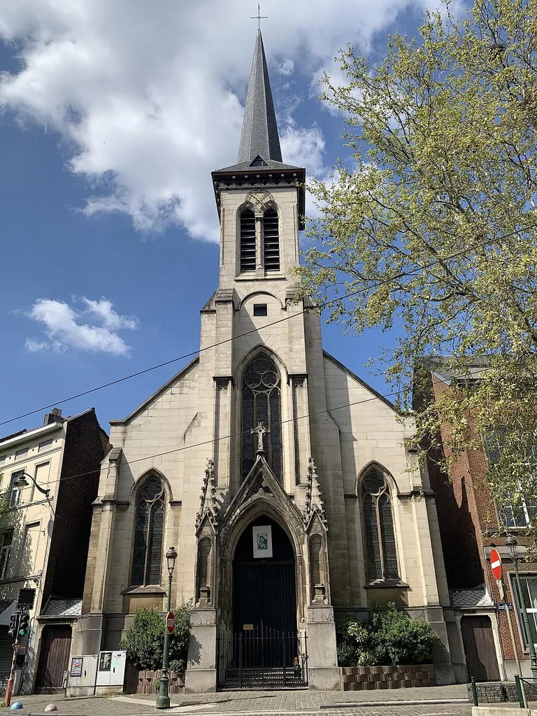 View of Saint Barbara Church in Molenbeek (Brussels)