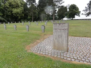 German section of the Crécy-au-Mont military cemetery