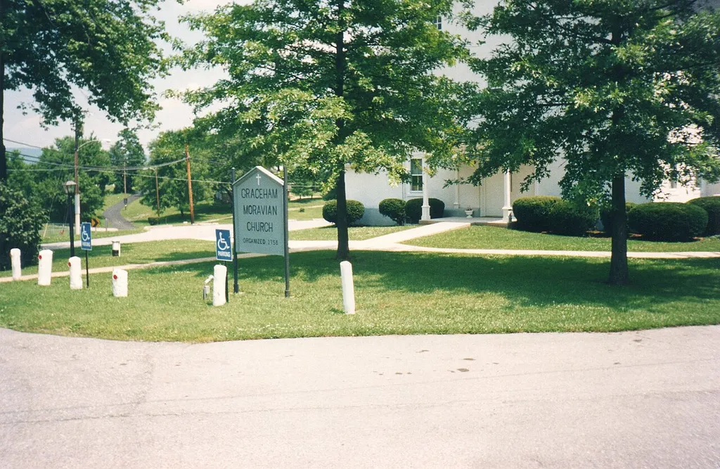 Graceham Moravian Church, Graceham, east of Thurmont, Frederick County, Maryland: Sign