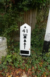 Milestone, by church at jct of High Street and Straight Halfmile