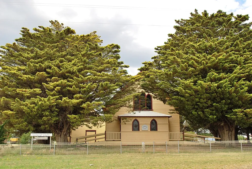 Historic Black Lead church at Napoleons, Victoria, now home for the historical society.