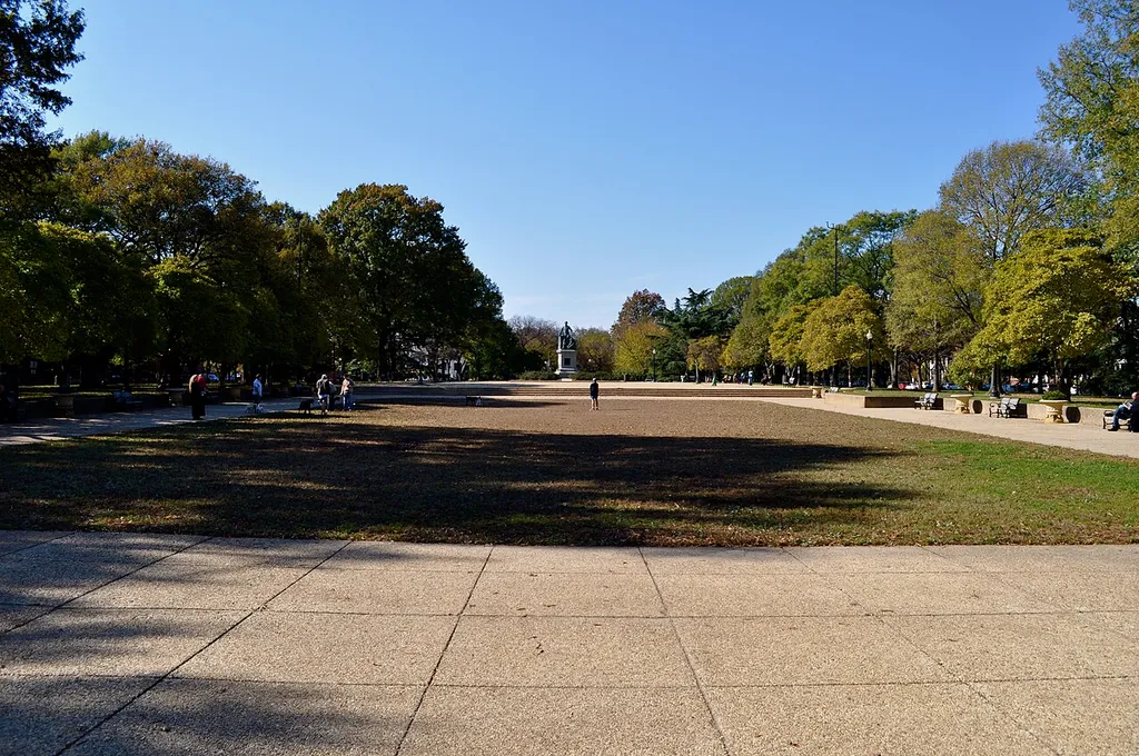 Lincoln Park looking west from Mary McLeod Bethune Statue