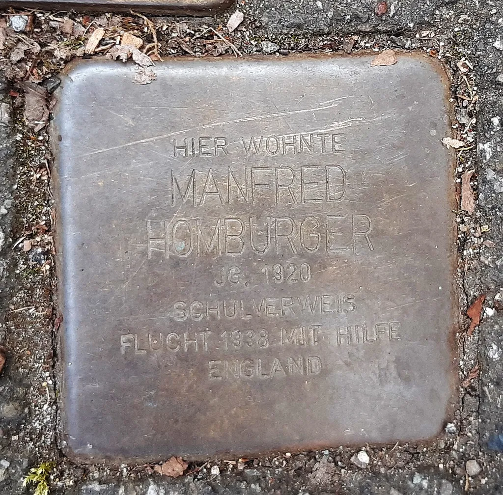 Stolperstein dedicated to Manfred Homburger