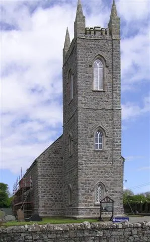 Billy Church of Ireland. The notice board proclaims that this parish and diocese are within the province of Armagh - Note: All Church of Ireland parishes are within either the Province of Armagh or of Dublin (both administered by their respective Archbishops).