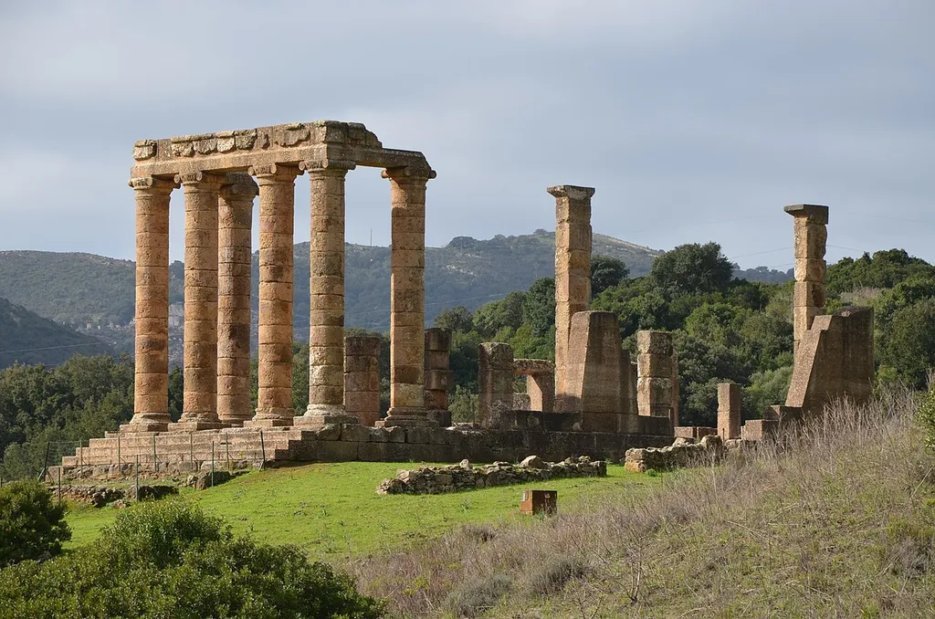 Temple of Antas, a Punic-Roman temple, first built around 500 BC, and restored around 300 BC, the Roman temple was built under Augustus and restored under Caracalla, Sardinia