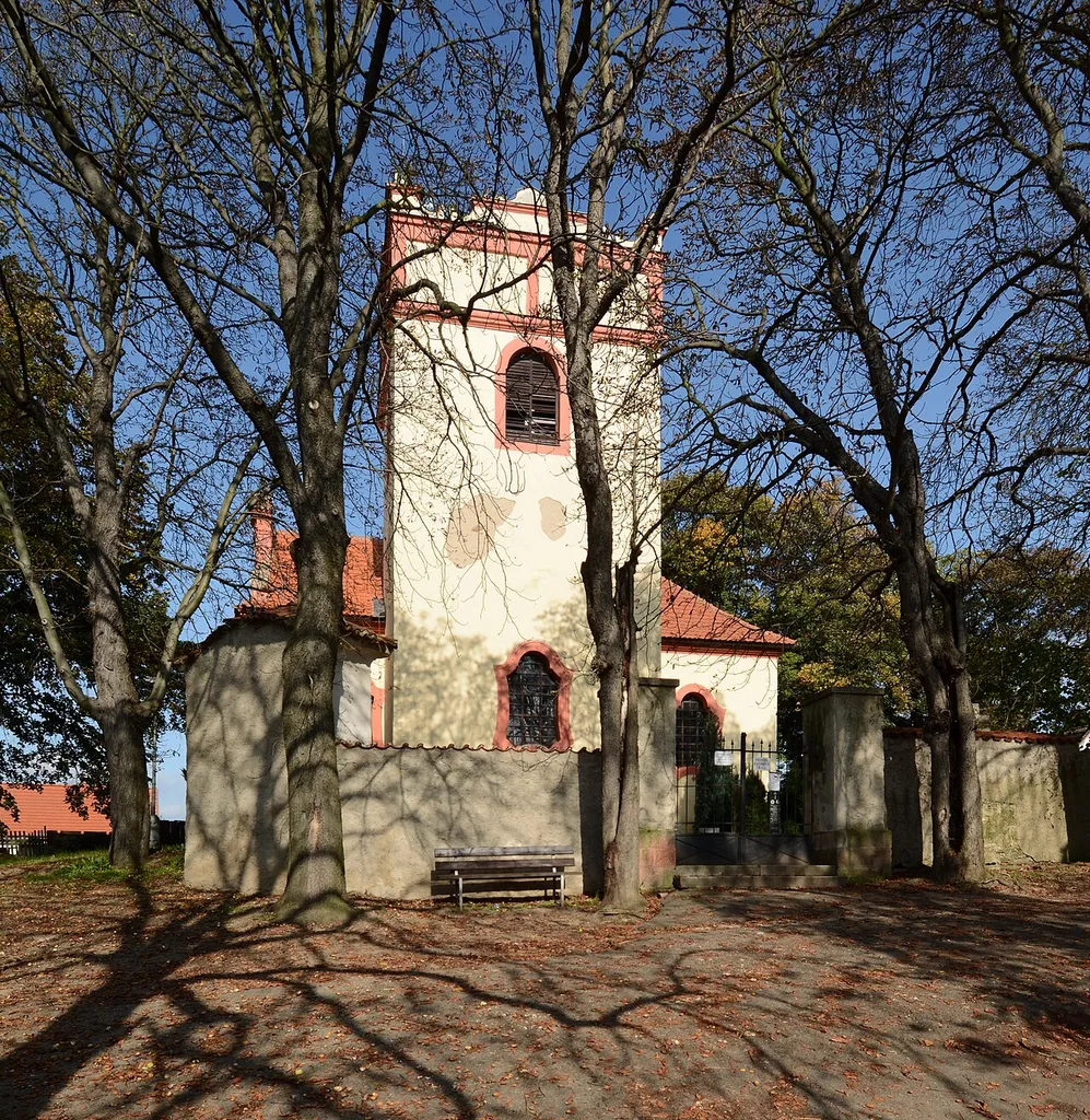 Kostel svaté Markéty, Praha Královice, pohled od jihojihozápadu.