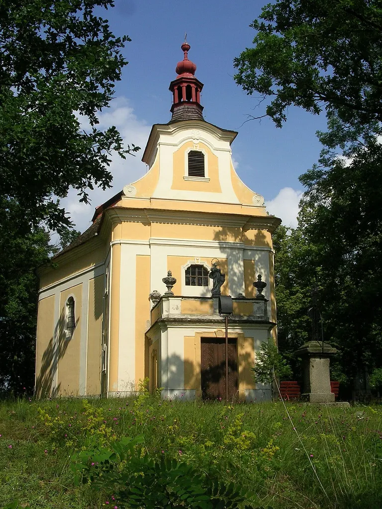 Svatý Jan, Příbram District, Central Bohemian Region, the Czech Republic. A church of Saint John of Nepomuk.
