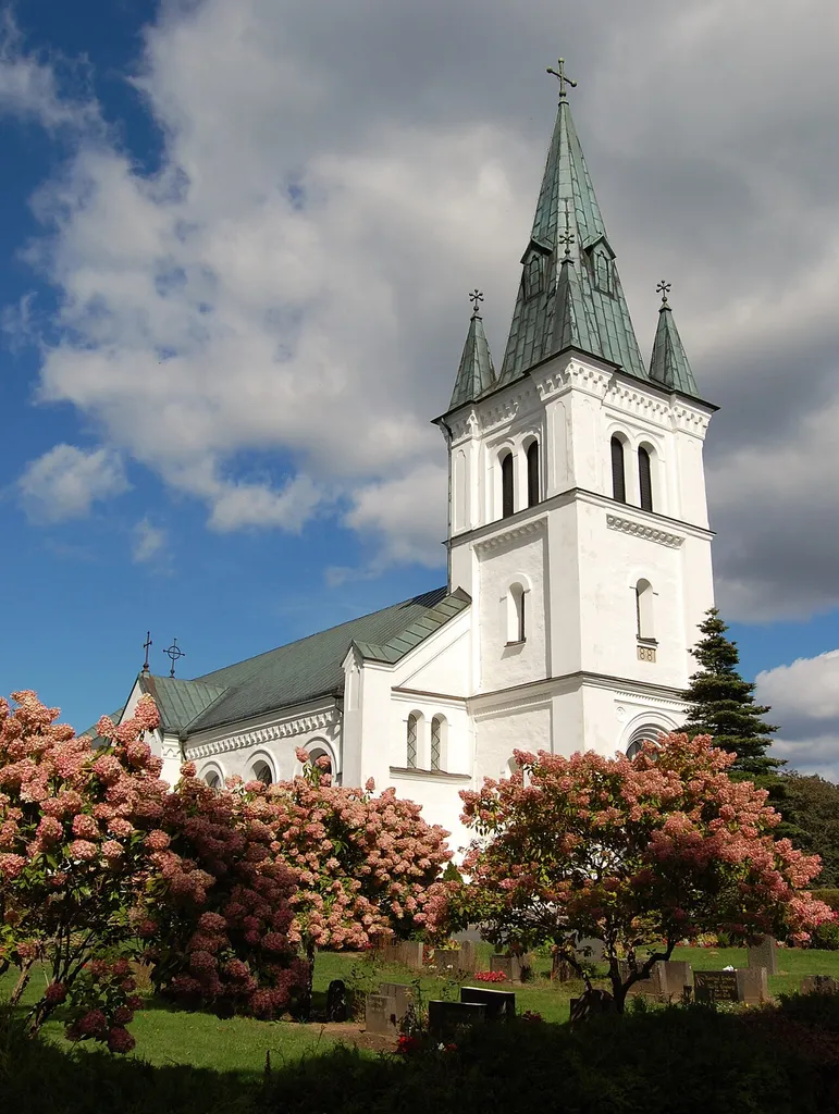 Ringamåla Church.The towerbuilding