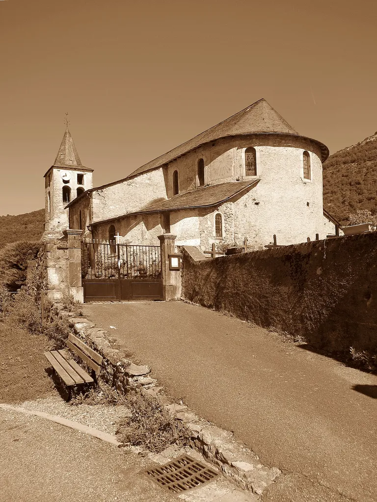 Balaguères (Ariège, Midi-Pyrénées, France) - Église Saint-Vincent de Balagué.