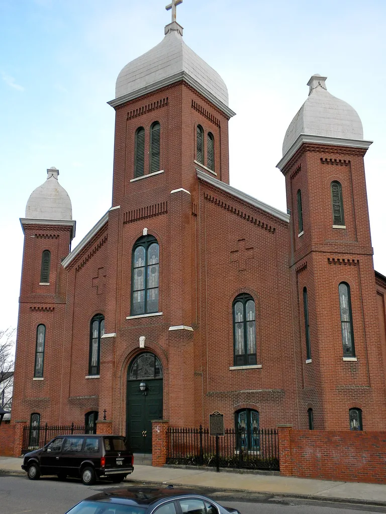 St. Mary of the Immaculate Conception Church, at 6th and Pine Sts. in Wilmington, Delaware. On the NRHP, alongside the associated school (next door)