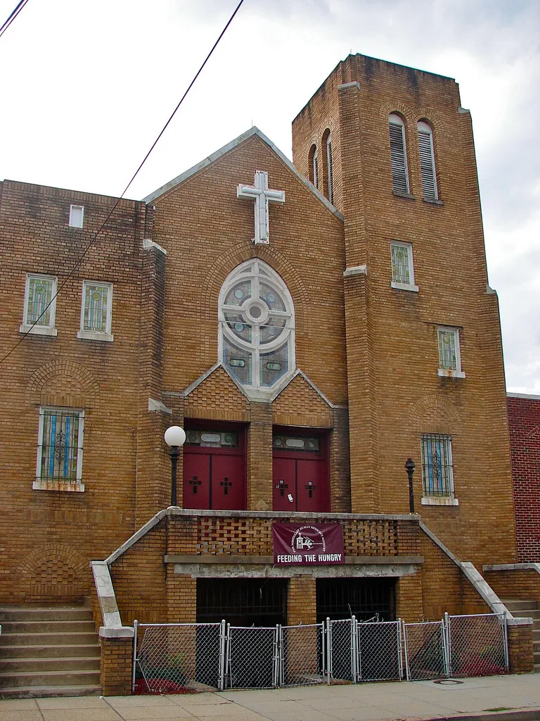 First Baptist Church of Deanwood on the NRHP since July 24, 2008. At 1008 45th St. NE, in the Deanwood neighborhood of Washington, D.C. Completed in 1938, now used for youth activities. A bigger church was built just south in 1961, but the older building is the one on the NRHP.