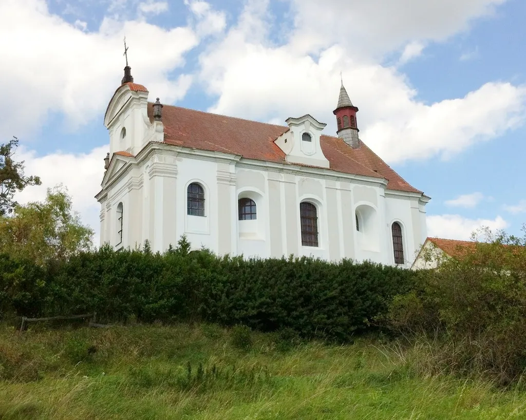Kostel sv. Jana Křtitele v Radomyšli z jihu