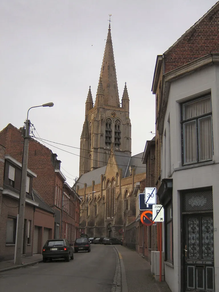 Onze-Lieve-Vrouwekerk in Poperinge. This is a photo of onroerend erfgoed number 30986 Church of Our Lady in Poperinge, West-Flanders, Belgium