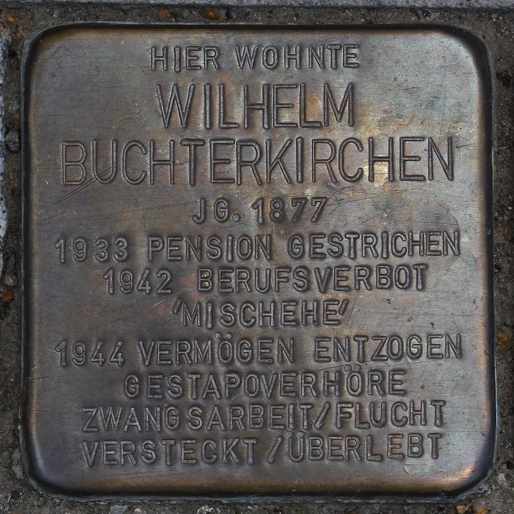 Stolperstein Braunschweig Fasanenstrasse 39 für Wilhelm Buchterkirchen