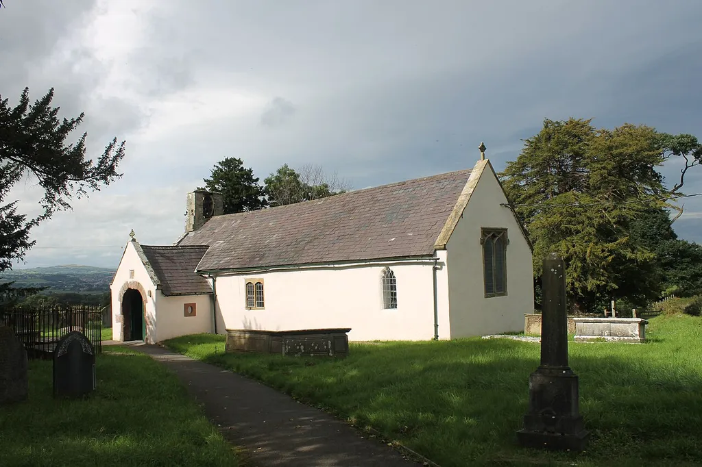Church of St Cwyfan, Llangwyfan near Llandyrnog, Denbighshire, Wales. Grade: II* Date Listed: 19 July 1966 Cadw Building ID: 749