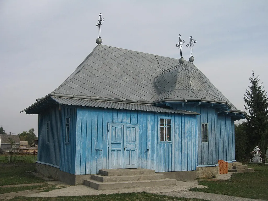 Wooden church in the village Praxia (Romania)