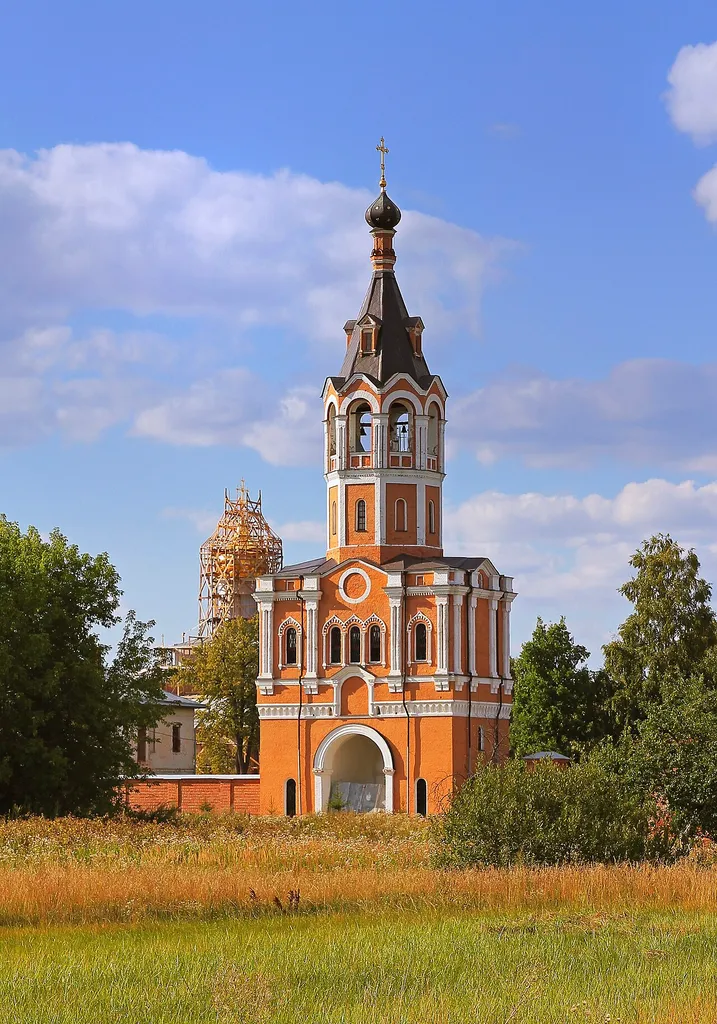 Zosimova Hermitage in Novofedorovskoye settlement, Moscow, Russia. The bell tower.
