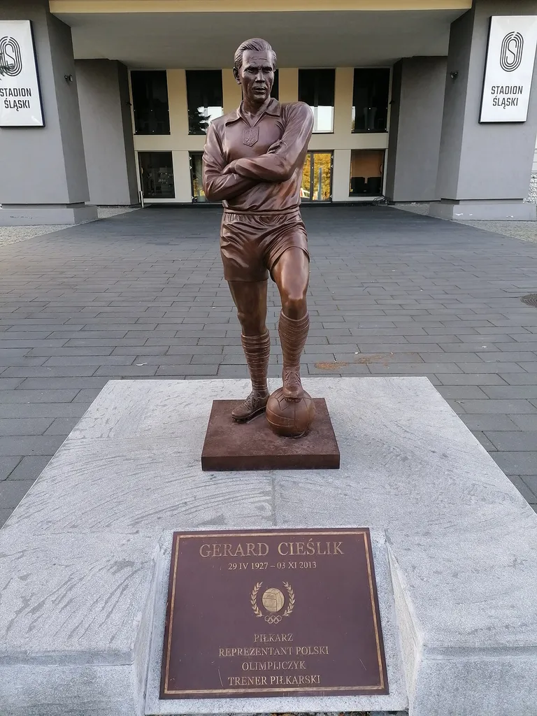 Monument to Gerard Cieślik at the Silesian Stadium