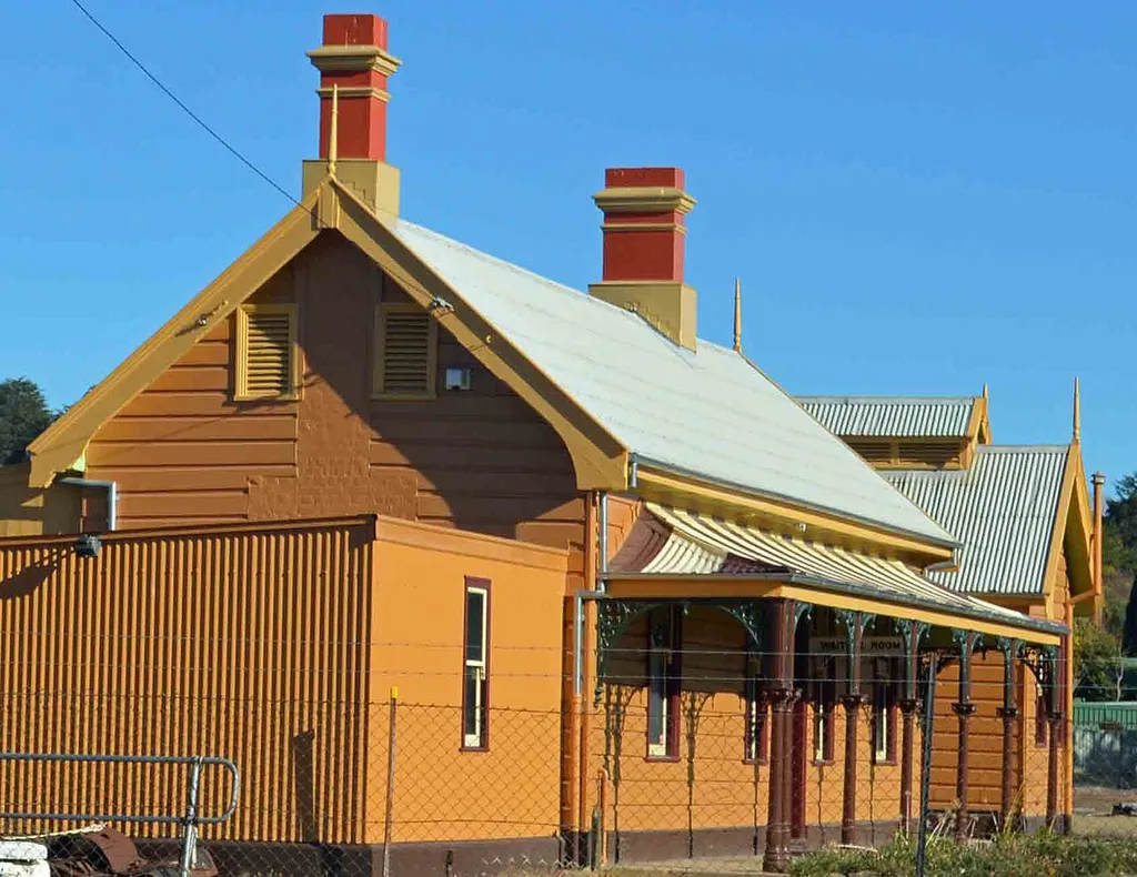 This is a cropped, low resolution image of Yass Town Railway Station 002.JPG created by Wikipedia user Mattinbgn. Yass Town Railway Station, now a museum, at Yass, New South Wales