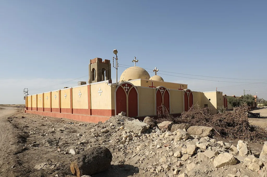 South corner of the Monastery of St. George in Abu Sir al-Malaq, Egypt