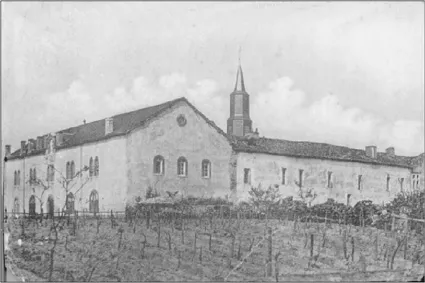 L'abbaye de Divielle, Goos (Landes) vers 1930 (d'après une carte postale d'époque)