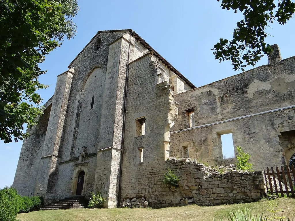 Léobard - L'Abbaye-Nouvelle - Façade de l'église