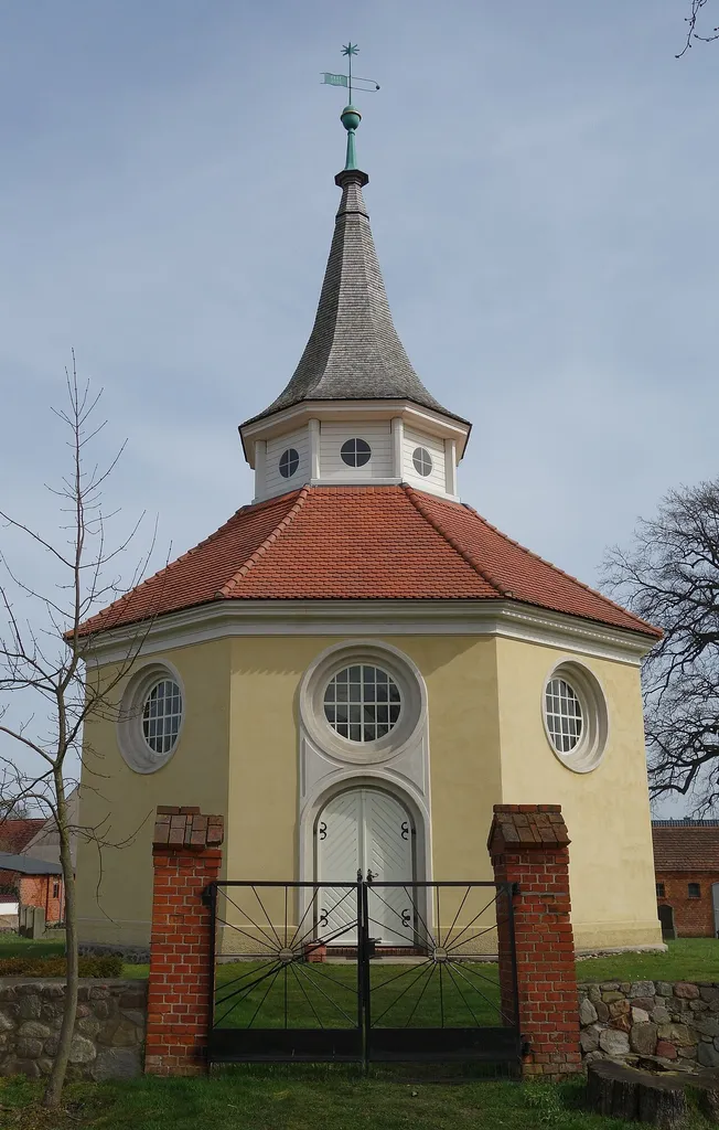 Western view of Village Church (aka Schinkel Church) in Glienicke in der Prignitz (a locality of Heiligengrabe), Brandenburg, Germany